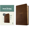 NLT Large Print Thinline Center-Column Reference Bible, Filament Enabled (Leatherlike, Brown Holy Cross, Red Letter)