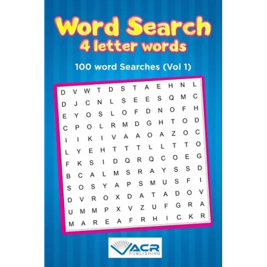 Word Search 4 letter Words: 100 Word Searches
