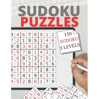 sudoku puzzles 150 SODUKU 3 LEVELS: the best 150 SODUKU 3 LEVELS 174 page, 8.5 x 11 inches, white paper.