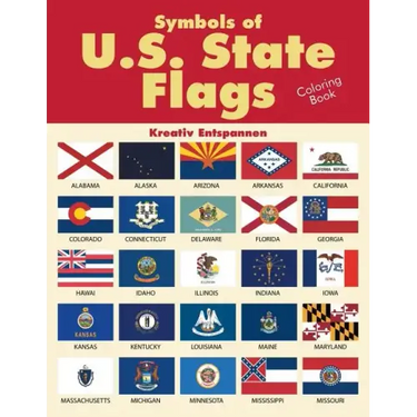 Symbols of U.S. State Flags Coloring Book