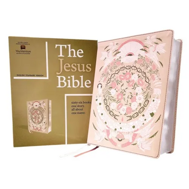 The Jesus Bible Artist Edition, Esv, Leathersoft, Peach Floral