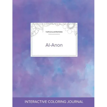 Adult Coloring Journal: Al-Anon (Turtle Illustrations, Purple Mist)