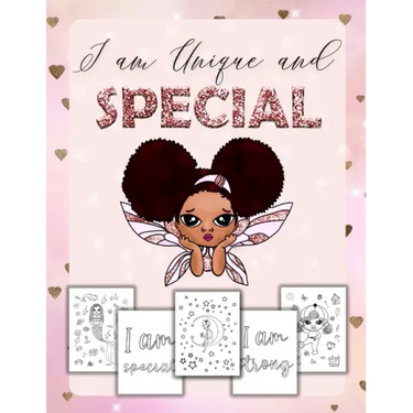 I Am Unique and Special: Positive Affirmations for Brown Girls/Coloring Book African American Children/Self-Esteem and Confidence