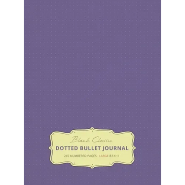 Large 8.5 x 11 Dotted Bullet Journal (Lavender #12) Hardcover - 245 Numbered Pages