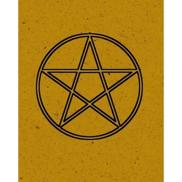 Grimoire: Pentagram Spell Book For Witches Mages Magick Practitioners And Beginners To Write Rituals And Ingredients - Yellow Bl