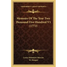 Memoirs Of The Year Two Thousand Five Hundred V1 (1772)