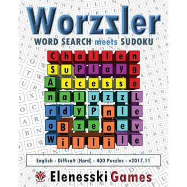 Worzzler (English, Difficult, 400 Puzzles) 2017.11: Word Search meets Sudoku