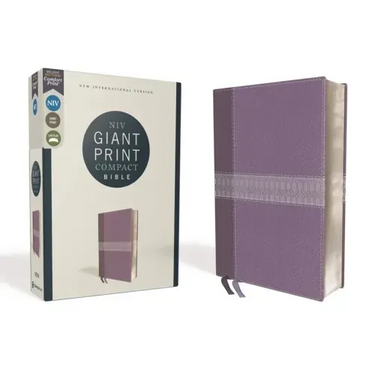 Niv, Giant Print Compact Bible, Leathersoft, Purple, Red Letter Edition, Comfort Print