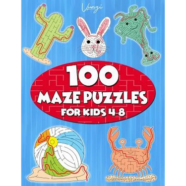 100 Maze Puzzles for Kids 4-8: Maze Activity Book for Kids. Great for Developing Problem Solving Skills, Spatial Awareness, and Critical Thinking Ski
