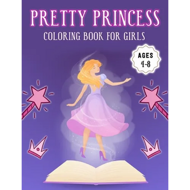 Pretty Princess Coloring Book for Girls Ages 4-8: Amazing Featuring illustration Princess Coloring Book for Girls (8.5" x 11") Improve Creativity, Ski
