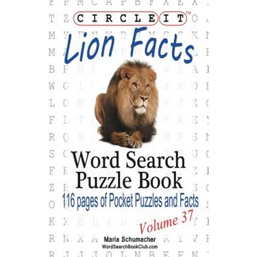 Circle It, Lion Facts, Word Search, Puzzle Book