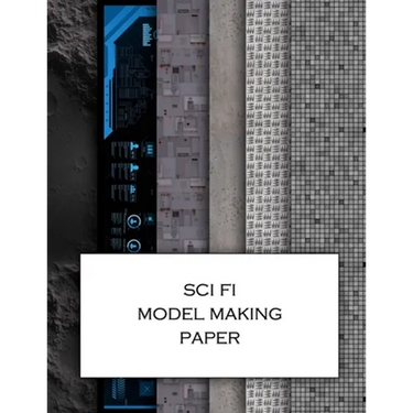 Sci Fi Model Making Paper: Science fiction minatures textured paper for decorating models, spaceships, landscapes and dollhouses. Beautiful sets