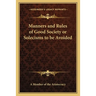 Manners and Rules of Good Society or Solecisms to be Avoided