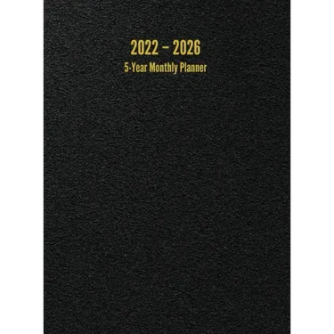 2022 - 2026 5-Year Monthly Planner: 60-Month Calendar (Black) - Large