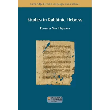 Studies in Rabbinic Hebrew