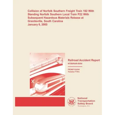 Railroad Accident Report: Collision of Norfolk Southern Freight Train 192 With Standing Norfolk Southern Local Train P22 With Subsequent Hazardo