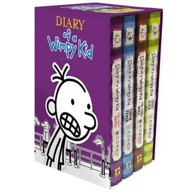 Diary of a Wimpy Kid Box of Books 5-8 Hardcover Gift Set: Ugly Truth, Cabin Fever, the Third Wheel, Hard Luck