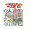 kids cities art coloring book: A Coloring Book of Amazing Real cities for adults kids teens and women