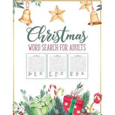 Christmas Word Search For Adults: Puzzle Book Holiday Fun For Adults and Kids Activities Crafts Games