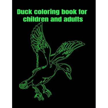 Duck coloring book for children and adults