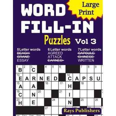 Large Print Word Fill-in Puzzles 3