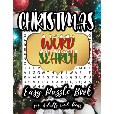 Christmas Word Search; Easy Puzzle Book for Adults and Teens: Large Print - Level: Easy