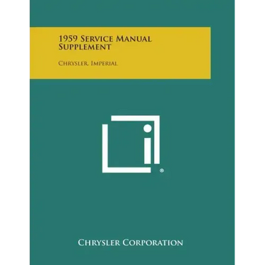 1959 Service Manual Supplement: Chrysler, Imperial
