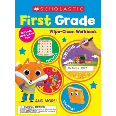Scholastic First Grade Wipe-Clean Workbook