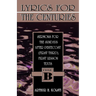 Lyrics for the Centuries: Sermons for the Sundays After Pentecost (First Third), First Lesson Texts: Cycle B