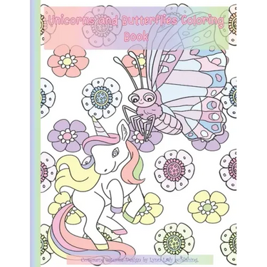 Unicorns and Butterflies Coloring Book: with Patterns