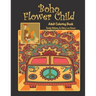 Boho Flower Child Adult Coloring Book