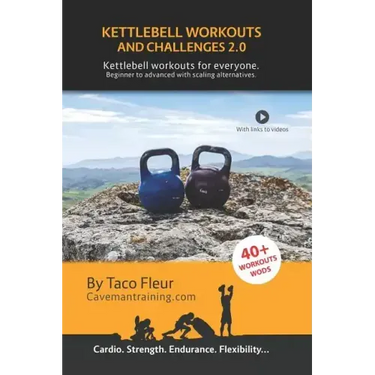 Kettlebell Workouts and Challenges 2.0: Kettlebell workouts for everyone. Beginners to advanced with scaling alternatives.