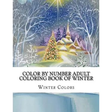 Color By Number Adult Coloring Book of Winter: Festive Winter Fun Holiday Christmas Winter Season Coloring Book