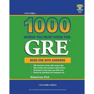 Columbia 1000 Words You Must Know for GRE: Book One with Answers