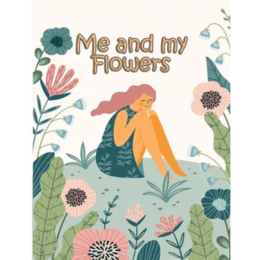 Me and my Flowers: large print easy activity coloring book for adult senior women