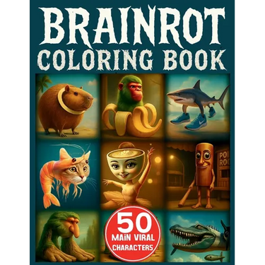 Italian Brainrot Coloring Book: 50 Main Viral Characters in Creepy and Funny Drawings to Color for Kids Aged 6+ Who Love Brainrot Memes