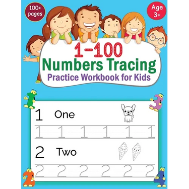 1-100 Numbers Tracing Practice Workbook for Kids