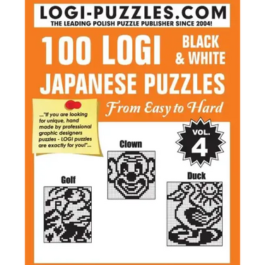 100 LOGI Black & White Japanese Puzzles: Easy to Hard