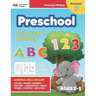 Jumbo ABC's & 123 Preschool Coloring Workbook: Ages 2 and up, Colors, Shapes, Numbers, Letters, Learn to Write the Alphabet (Essential Activity Book f