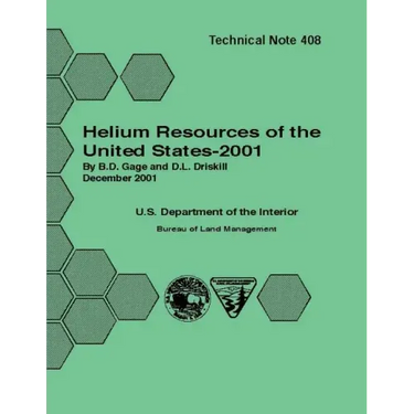 Helium Resources of the United States - 2001 Technical Note 408