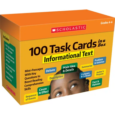 100 Task Cards in a Box: Informational Text