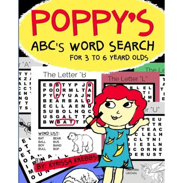 Poppy's Abc's Word Search for 3 to 6 Year Olds