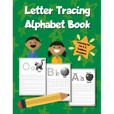 Letter Tracing Alphabet Book: ABC Learning Workbook for Kids - Toddlers, Preschool, K-2 - Green