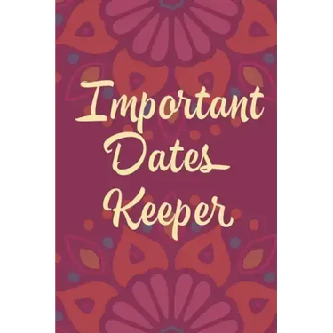 Important Dates Keeper: Maroon Flower