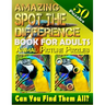 Amazing Spot the Difference Book for Adults: Animal Picture Puzzles (50 Puzzles): Can You Find All the Differences? (Volume 2)