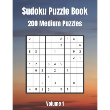 Sudoku Puzzle Book: Large Print: 200 Medium Puzzles For Sudoku Lovers: Volume 1