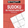 brain games - 100 Sudoku Pazzles large print book for adults: activities book ofr adults, brain games, challenges games: sudoku pazzles book easy to h