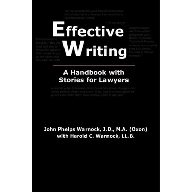 Effective Writing: A Handbook with Stories for Lawyers