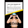 Powered By Chlorine Competitive Swimmer Daily Swim Training Log: Mens and Boys Elite Swimming Logbook Training Tracker