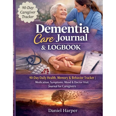 Dementia Care Journal & Logbook: 90-Day Daily Health, Memory & Behaviour Tracker Medication, Symptoms, Mood & Doctor Visit Journal for Caregivers